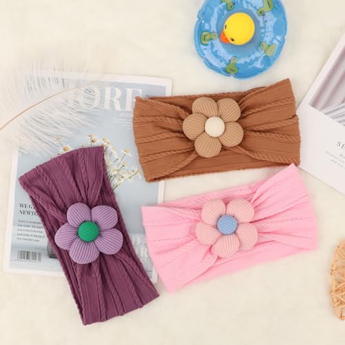 AQOKKA Baby Flower Headband with Color Options
