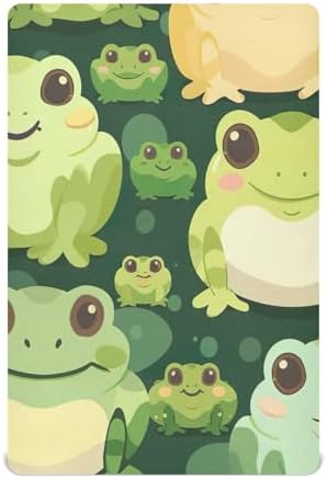 Wajiw Frogs Crib Sheets Soft Breathable Fitted 1