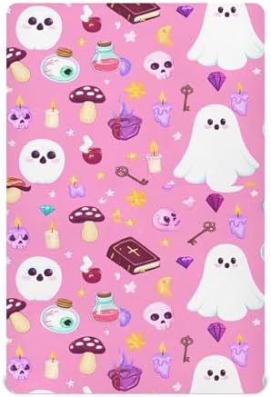 Qilmy Halloween Ghosts Fitted Crib Sheet Soft and Breathable 1