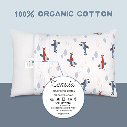 Zenssia Organic Cotton Toddler Pillowcases Pack of 2 1