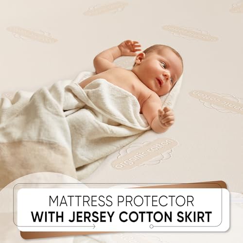 Deluxe Organic Waterproof Crib Mattress Pad for Baby and Toddler Beds