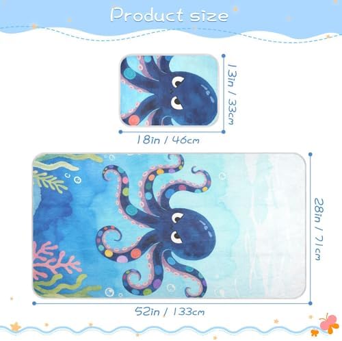 Cooling Marine Animal Mattress Pad Protector 28x52