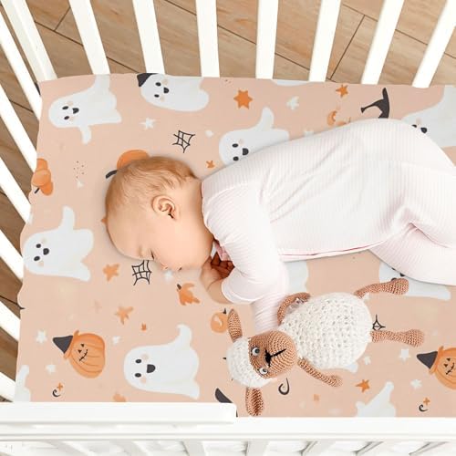 Qilmy Ghosts and Witches Hats Crib Sheet for Babies