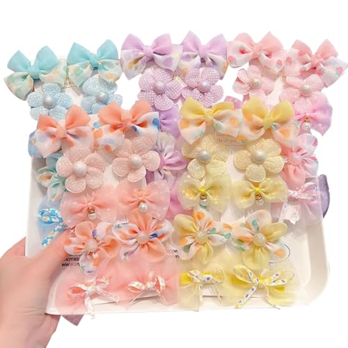 50 Pcs Baby Girls Hair Clips with Flowers and Bows