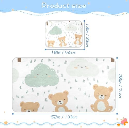 Cooling Baby Crib Mattress Pad 28x52 Inch Waterproof for Baby Toddler