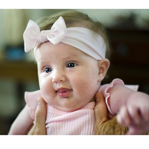 25-Pack Soft Wide Turban Headbands for Baby Girls