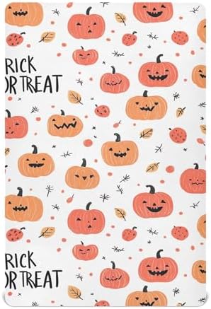 Qilmy Halloween Pattern Fitted Crib Sheet for Baby