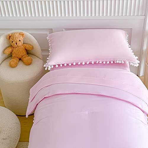 UOZZI BEDDING Toddler Bedding Set 4 Pieces Pink Boho