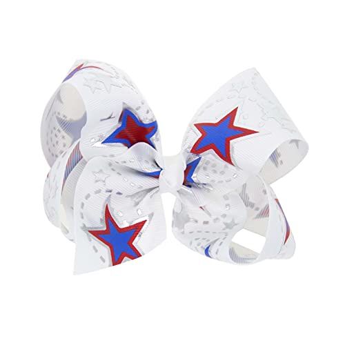 Patriotic Bow Hairpin for Kids Girls - Independence Day Flag Day Accessory
