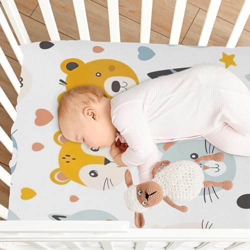 Wajiw Crib Sheets Soft Breathable Fitted for Standard and Toddler Mattresses 1