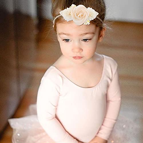 NUWAJP Baby Girl Flower Headband 6PCS Elastic Hairbands