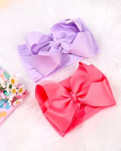 LALAURA 20pcs Baby Girl Stretchy Bow Headbands