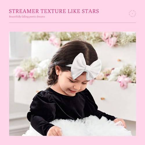 Velvet Baby Girl Headband Set Black White Pink