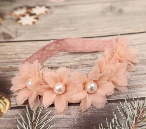Rannyrena Baby Girls Soft Elastic Pearl Headband
