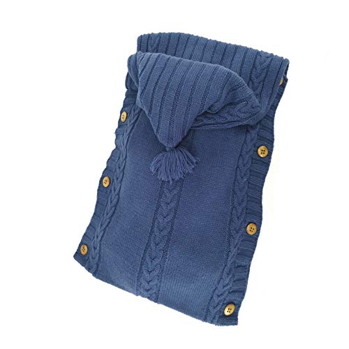 XMWEALTHY Dark Blue Baby Swaddle Blanket Wrap 0-6 Month