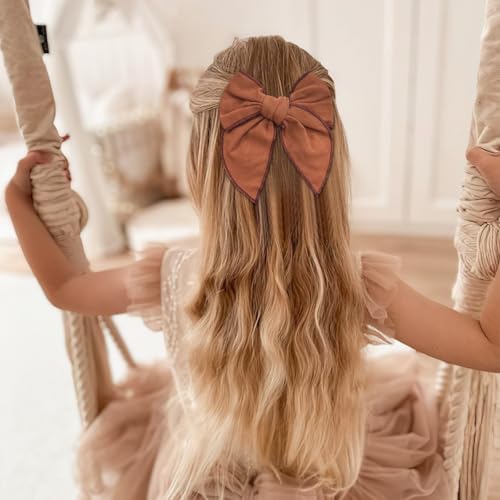 JOYOYO Fable Girls Hair Bows Cotton Linen Alligator Clips