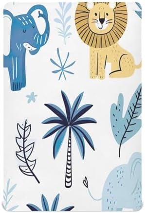 Wajiw Crib Sheets for Girls Boys Soft Breathable Fitted 28x52In