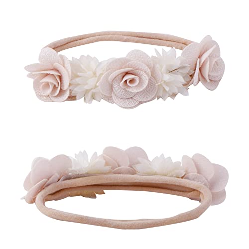 Baby Girl Headbands with Flowers and Rhinestones 6pcs Set
