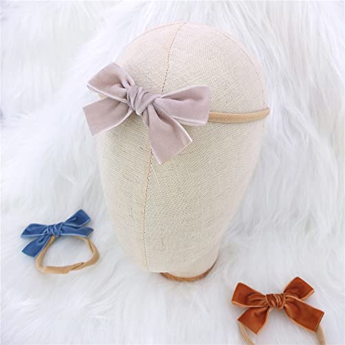 Velvet Bow Headbands 32 24 PCS for Baby Girls