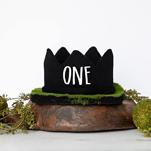 Troubleboy White 1st Birthday Crown for Boy or Girl