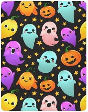 Qilmy Halloween Ghosts Fitted Crib Sheet for Baby Sleep and Play