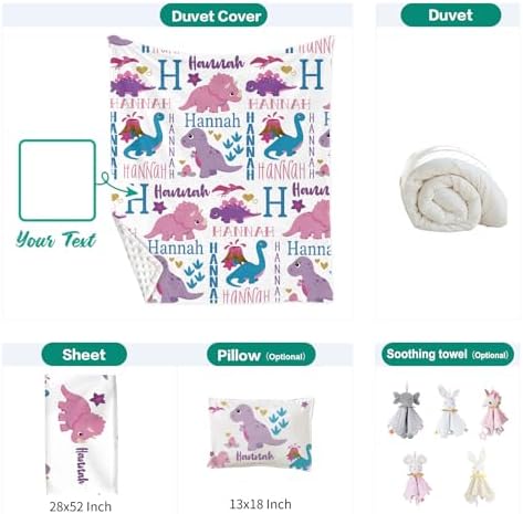 Duckbe Custom Toddler Bedding Set Purple Mermaid 3 Piece