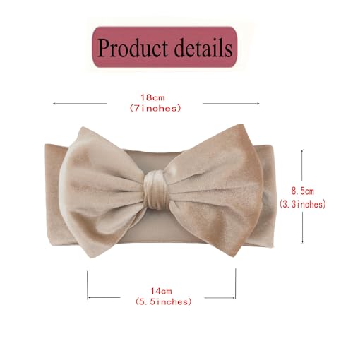 Hjiaruiky 3PCS Baby Girl Velvet Bows Headbands