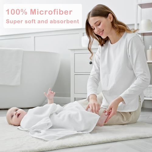 Viviland 6-Pack Hooded Baby Towels Set with Washcloths 1