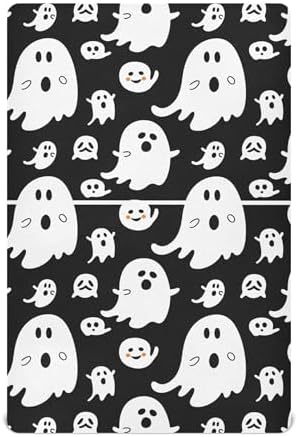 Qilmy Halloween Ghosts Fitted Crib Sheet for Kids 1