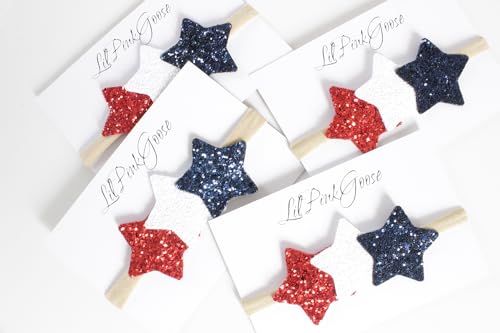 4th of July Glitter Star Headband for Baby