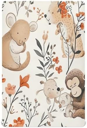 Wajiw Forest Animals Crib Sheet for Standard and Toddler Mattresses