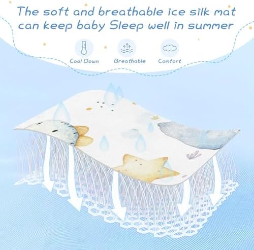 Stegosaurus Cooling Mattress Pad Protector for Baby and Toddler 28x52