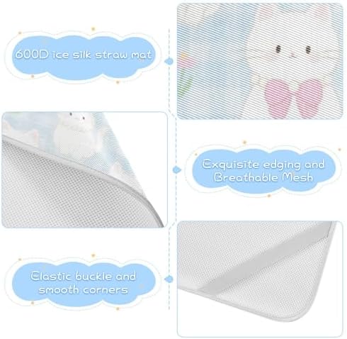 Cute Cartoon Cooling Baby Crib Mattress Protector 28x52