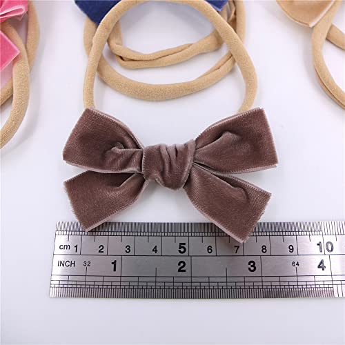 Velvet Bow Headbands 32 24 PCS for Baby Girls