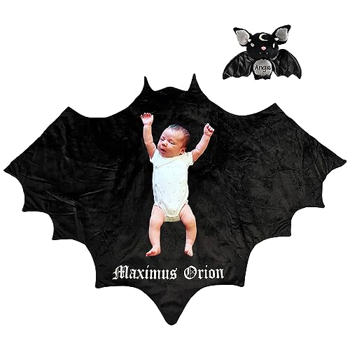 Personalized Bat Blanket Pad for Baby 0-4 Years Old