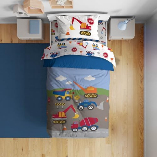 Sunny Side Up Construction Zone Toddler Comforter Set