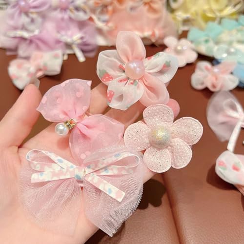 50 Pcs Baby Girls Hair Clips with Flowers and Bows