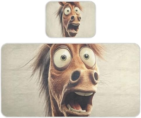 Cooling Funny Horse Design Baby Mattress Pad Protector 28x52 Reusable