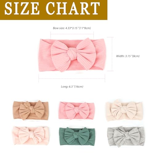 Cupimatch Baby Headbands 6 Pieces Bow Design