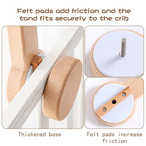 Baby Crib Mobile Holder Wooden Hanger