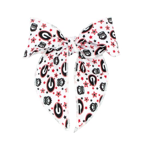 Wee Ones Divine Creations Game Day Hair Bow with Clip Georgia Bulldogs