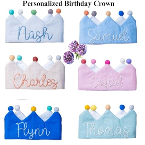 Personalized Grey Birthday Crown for Baby 1