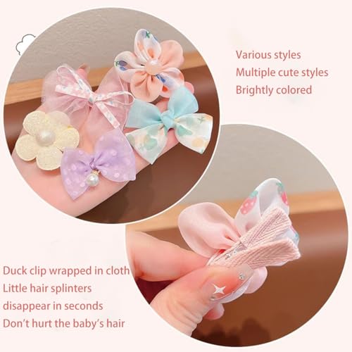 50 Pcs Baby Girls Hair Clips with Flowers and Bows