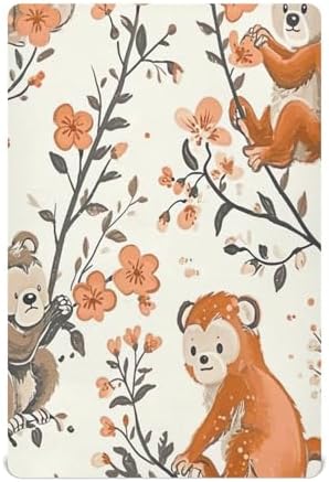 Wajiw Forest Animals Crib Sheets for Girls and Boys 28x52In