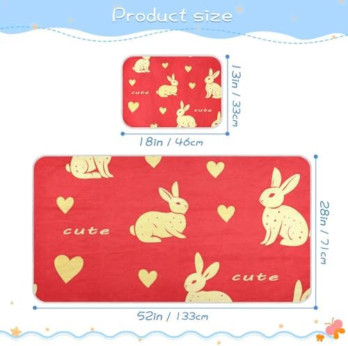 Cooling Rabbit Mattress Protector 28x52inch for Baby and Kids