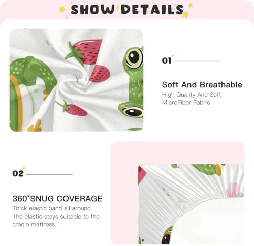 Wajiw Frogs Crib Sheets for Girls and Boys 1