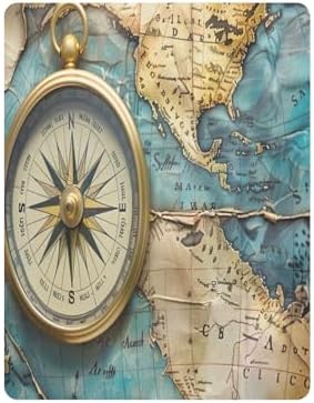 Wajiw Ocean Map Crib Sheet for Standard Size Mattress