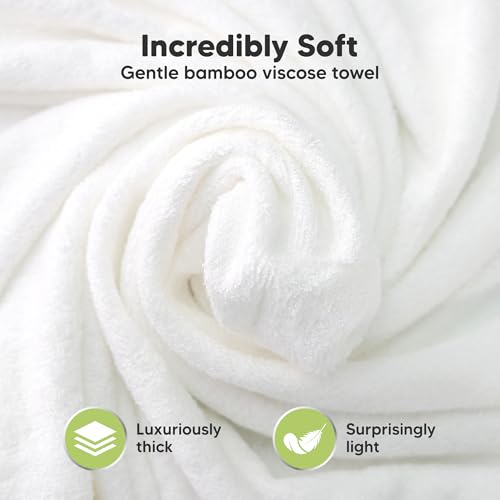 KeaBabies Hooded Towel - Bamboo Viscose Newborn Bath Towel with Hood
