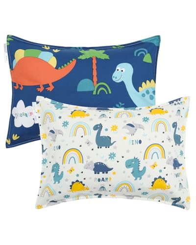 ALVABABY Toddler Pillowcases 2 Pack Organic Cotton Travel Pillow Covers for Kids