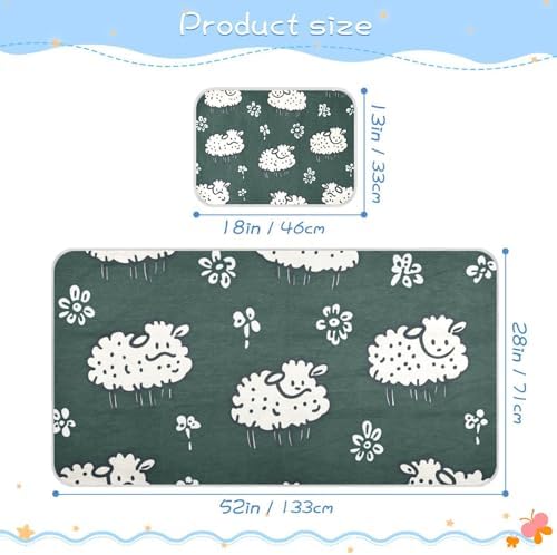 Cooling Waterproof Crib Mattress Pad 28x52in for Baby and Kids